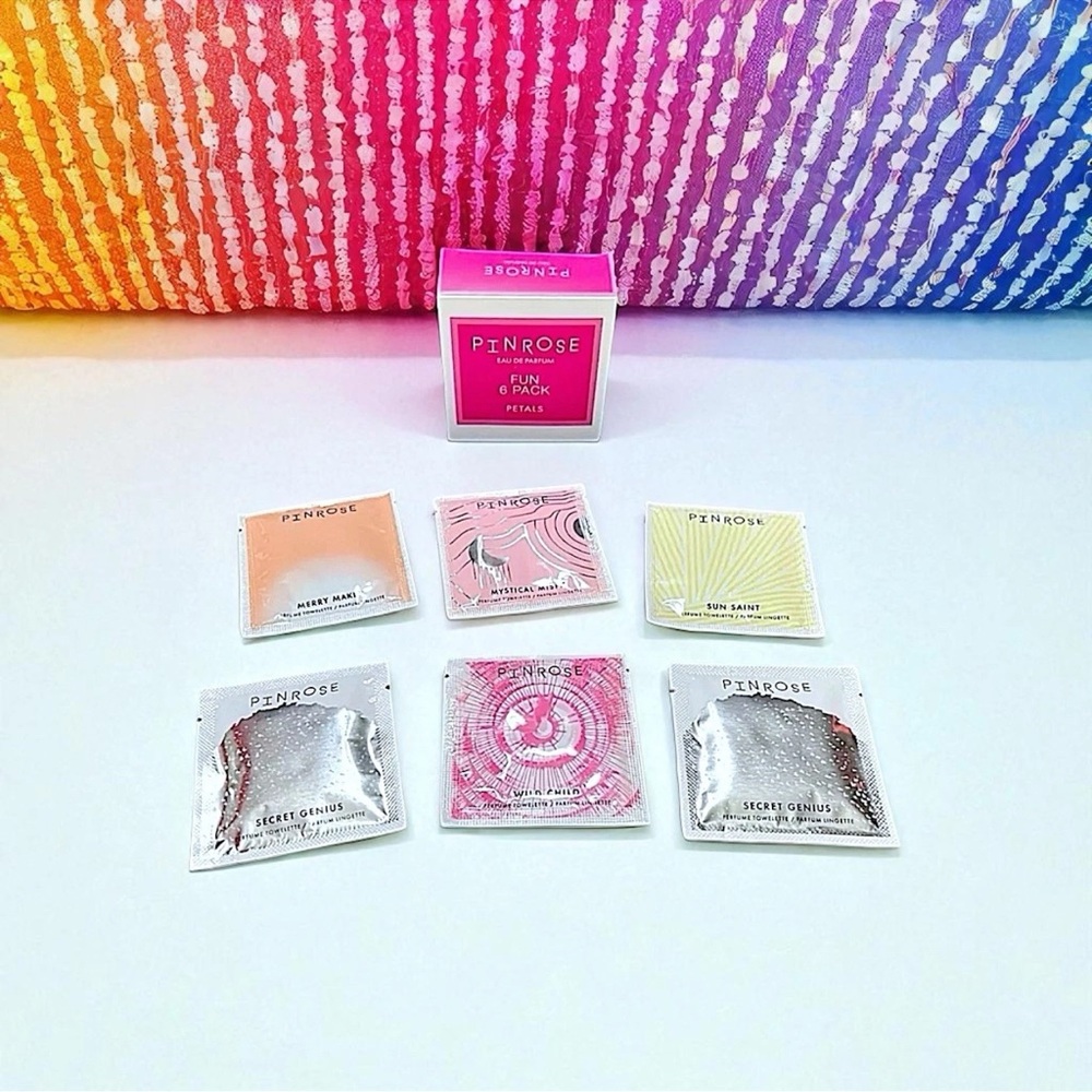 PINROSE Eau De Parfum Fun 6 Pack - Petals - 6 Single Use Towelettes
